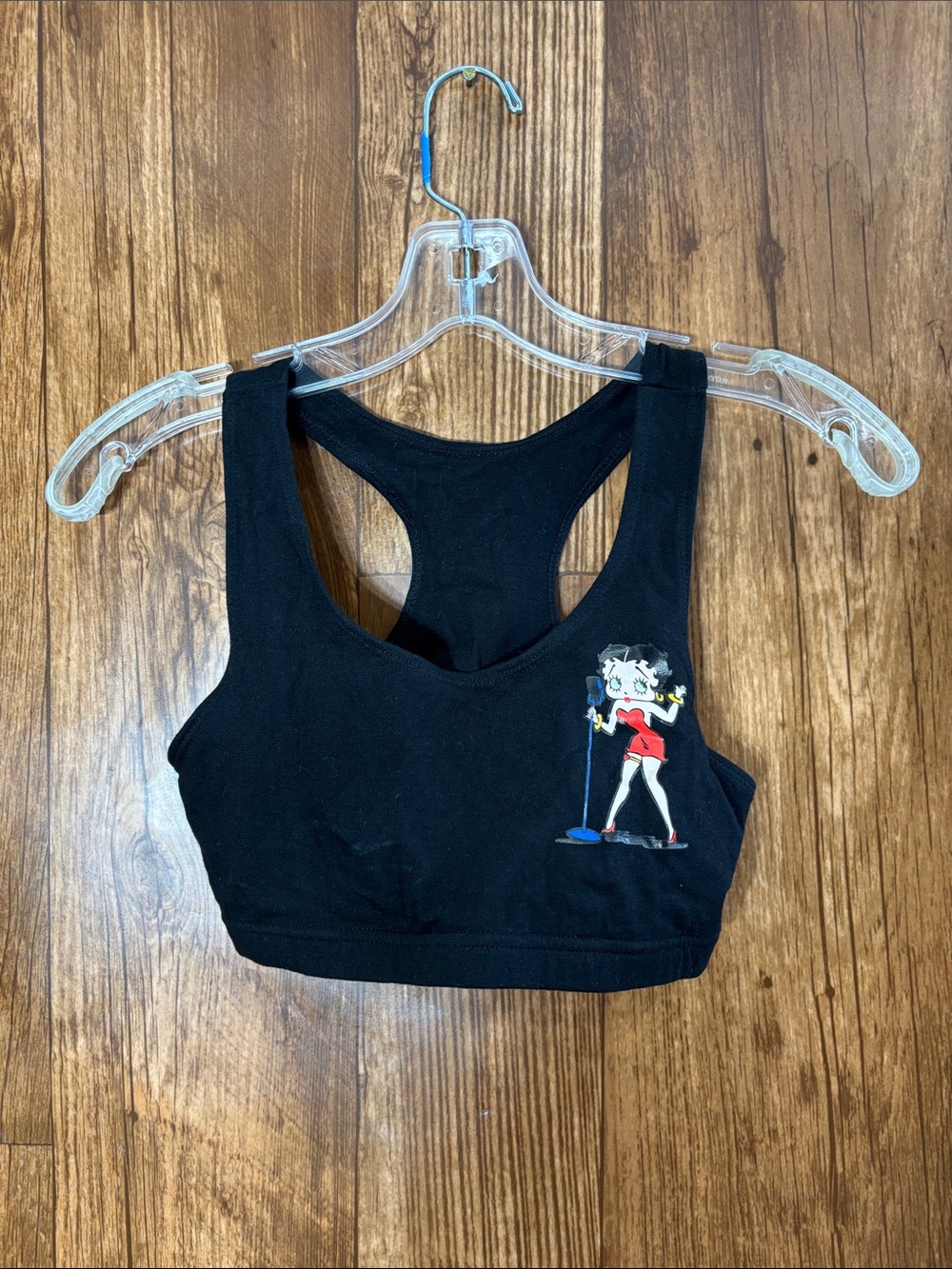 Betty Boop Black Racerback Crop Top